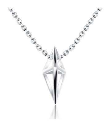 Modern Geometric Silver Necklace SPE-2136