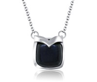 Black Ore Silver Necklace SPE-2138