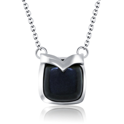 Black Ore Silver Necklace SPE-2138