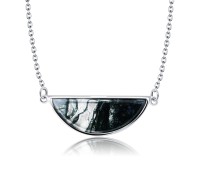 Moss Agate Necklace Silver SPE-2142