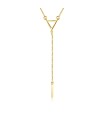 Linear Band Hang on Triangle Silver Necklace SPE-2148