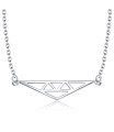 Modern Triangle Silver Necklace SPE-2152