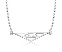 Modern Triangle Silver Necklace SPE-2152