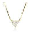 Triangle with CZ Silver Necklace SPE-2165