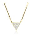 Triangle with CZ Silver Necklace SPE-2165