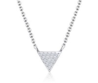 Triangle with CZ Silver Necklace SPE-2165