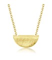 Scratched Hemispherical Hunk Silver Necklace SPE-2194