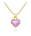 Pinky Heart Silver Necklace SPE-2248