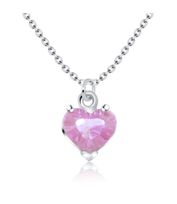 Pinky Heart Silver Necklace SPE-2248