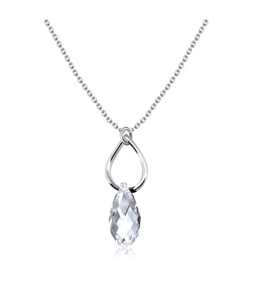 Ruby Pear Stone Necklace Silver SPE-2252