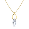 Ruby Pear Stone Necklace Silver SPE-2252