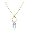 Ruby Pear Stone Necklace Silver SPE-2252