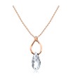 Ruby Pear Stone Necklace Silver SPE-2252