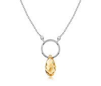 Ruby Pear Necklace Silver SPE-2254