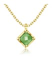 Green Turquoise Box Silver Necklace SPE-2256