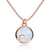 Ornamantal Style White Moonstone Silver Necklace SPE-2261