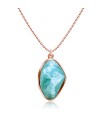 Simply Styled Amazonite Silver Necklace SPE-2267