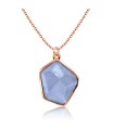 Modern Styled Sapphire Silver Necklace SPE-2268