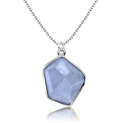 Modern Styled Sapphire Silver Necklace SPE-2268