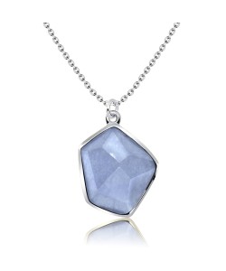 Modern Styled Sapphire Silver Necklace SPE-2268