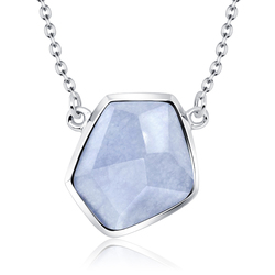 Elegant Styled Sapphire Silver Necklace SPE-2269