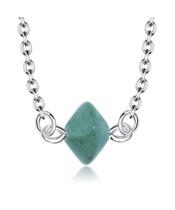 Green Aventurine Silver Necklace SPE-2303