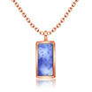 Blue Point Stone Necklace Silver SPE-2308