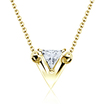 V Shaped and CZ Stone Silver Necklace SPE-2310