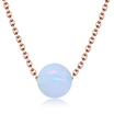 White Opal Necklace Silver SPE-2451