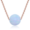 White Opal Necklace Silver SPE-2452