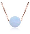 White Opal Necklace Silver SPE-2452