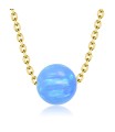 Blue Opal Necklace Silver SPE-2453