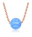 Blue Opal Necklace Silver SPE-2453