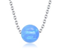 Blue Opal Necklace Silver SPE-2453