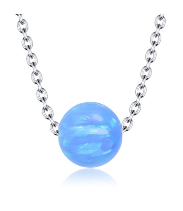 Blue Opal Necklace Silver SPE-2453