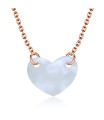 Heart Shaped Shell Silver Necklace SPE-2456