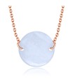 Circle Shaped Shell Silver Necklace SPE-2457