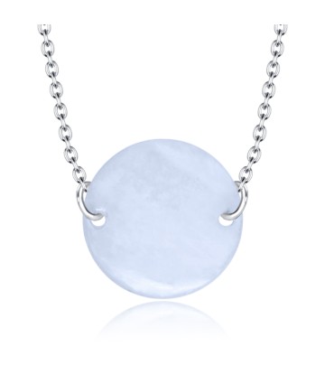 Circle Shaped Shell Silver Necklace SPE-2457