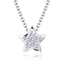 Sparking Star Silver Necklace SPE-2458