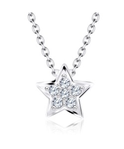 Sparking Star Silver Necklace SPE-2458