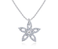 Beautiful Flowers Silver Necklace SPE-2459