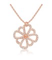 Floral CZ Stones Silver Necklace SPE-2460