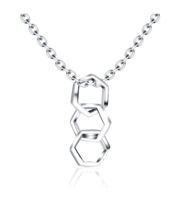 Hexagon Rings Silver Necklace SPE-2468