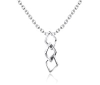 Three Square Rings Silver Necklace SPE-2469