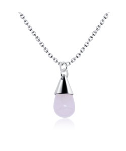 Rose Quartz Necklace Silver SPE-2472