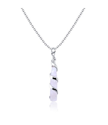 Rose Quartz Necklace Silver SPE-2474