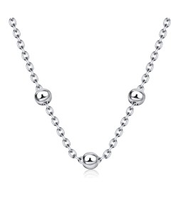 Tiny 3mm Balls Silver Necklace SPE-2476