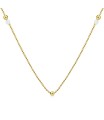 3mm White Pearls and Balls Silver Necklace SPE-2478