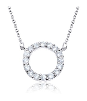 Shiny Circle Silver Necklace SPE-2496