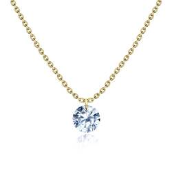 Gold Plated CZ Necklaces SPE-2525-GP